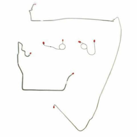 1973 Dodge Coronet Front Brake Line Kit Power Disc Brakes Stainless - RKT7302SS