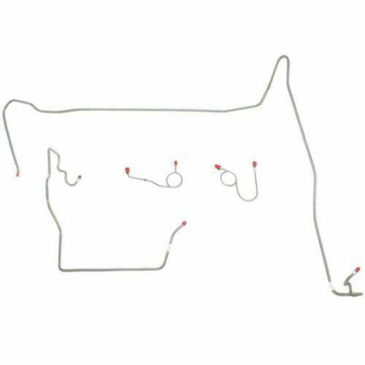 1974 Dodge Coronet Front Brake Line Kit Stainless - RKT7402SS - Front Lines Car Part People