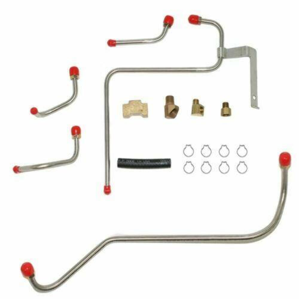 1967 Dodge Charger Pump to Carb Fuel Line 426 Hemi Dual Carbs 5 Line - RPC6702SS - Pre-Bent Fuel Lines Car Part People