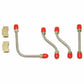 1969-71 Dodge Charger Pump to Carb Fuel Line Kit 340/440 6 pack Set 4 Line - RPC6801SS