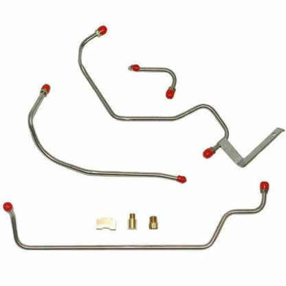 1968-71 Dodge Challenger Pump to Carb Fuel Line Hemi Stainless - RPC6804SS - Pre-Bent Fuel Lines Car Part People