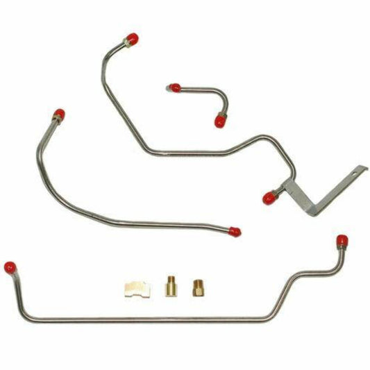 1968-71 Dodge Challenger Pump to Carb Fuel Line Hemi Stainless - RPC6804SS - Pre-Bent Fuel Lines Car Part People