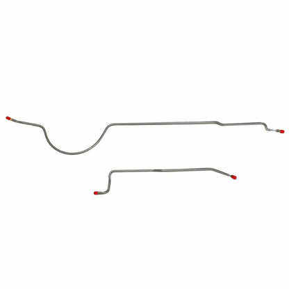 Fits 74 Mopar B-Body, 8 3/4 Rear Axle, 2pc Brake Line Set; Steel-RRA7401OM - Rear Lines Car Part People