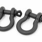 D Ring Shackles; Cast; 3/4" Pin; Pair; Black RS121