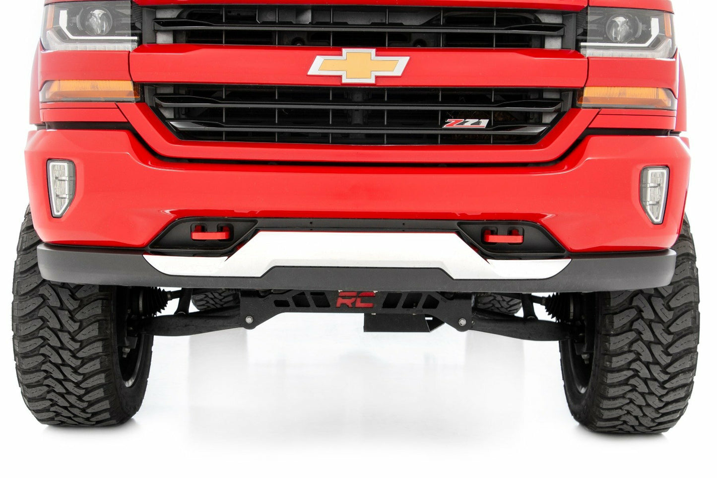 Fits Chevy Silverado 1500 2&4WD (2014-2018 & Classic) Tow Hooks Forged Red RS134