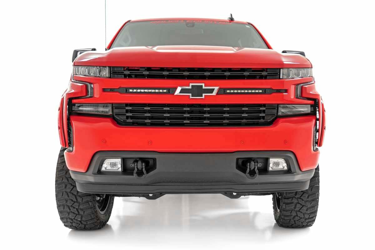 Fits Chevy Silverado 1500 2WD/4WD (2019-2024) Tow Hook Brackets; RS147