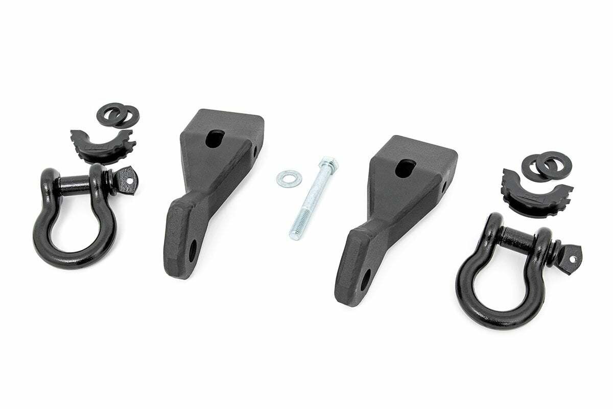 Fits Chevy/GMC 1500 (07-13) Tow Hook Brackets; D-Ring Combo; RS156