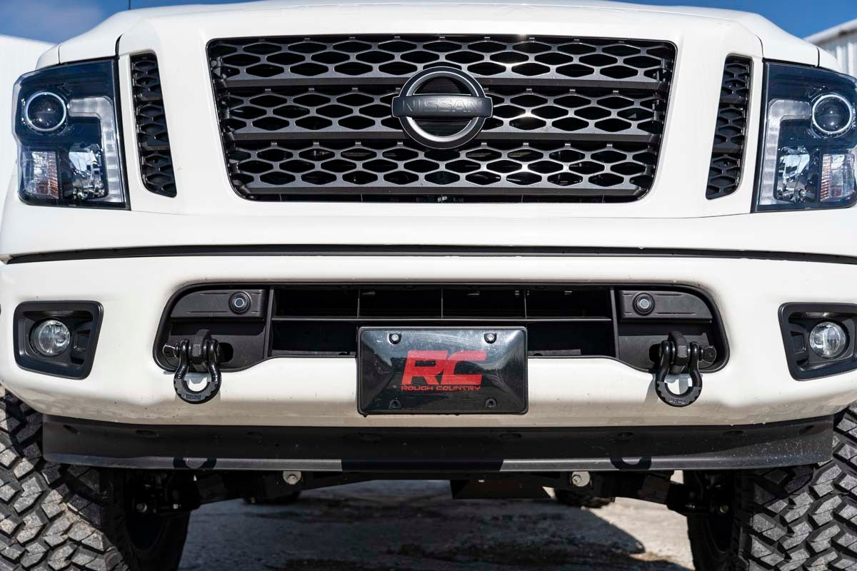 Fits Nissan Titan 2WD/4WD (2017-2024) Tow Hook Brackets; D-Ring Combo; RS160