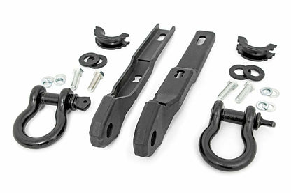 Fits Nissan Titan 2WD/4WD (2017-2024) Tow Hook Brackets; D-Ring Combo; RS160