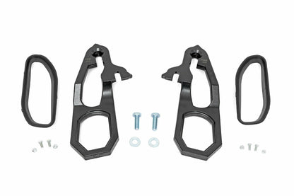 Fits Ram 1500 2WD/4WD (2019-2021) Tow Hook Brackets & Bezel Combo; RS185