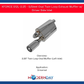 XFORCE S12L-2.25 - S/Steel Oval Twin Loop Exhaust Muffler w/ Driver Side Inlet