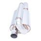 XFORCE S12R-2.25 - S/Steel Oval Twin Loop Exhaust Muffler w/Passenger Side Inlet