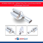 XFORCE S12R-2.25 - S/Steel Oval Twin Loop Exhaust Muffler w/Passenger Side Inlet