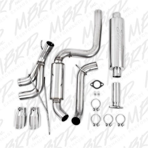 Fits 2013-2018 Ford Focus 3in. Cat Back; Dual Center Outlet; T304 - S4200304