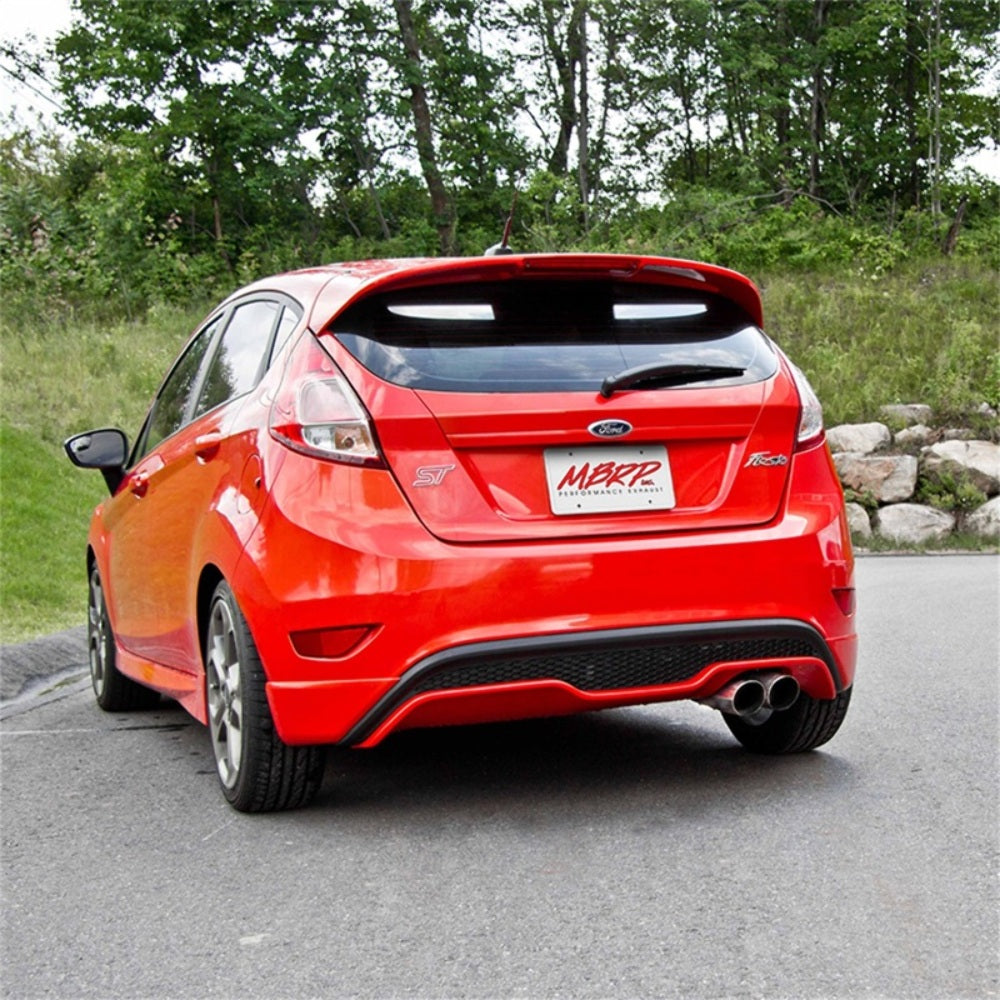 Fits 2014-2019 Ford Fiesta 3in. Cat Back; Dual Outlet; AL - S4202AL - Cat Back Exhaust Car Part People