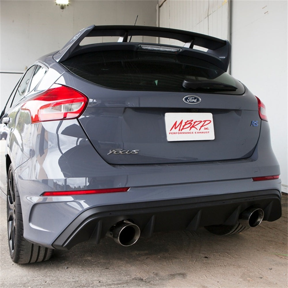 Fits 2016-2018 Ford Focus 3in. Cat Back; Dual Outlet; AL - S4203AL - Cat Back Exhaust Car Part People