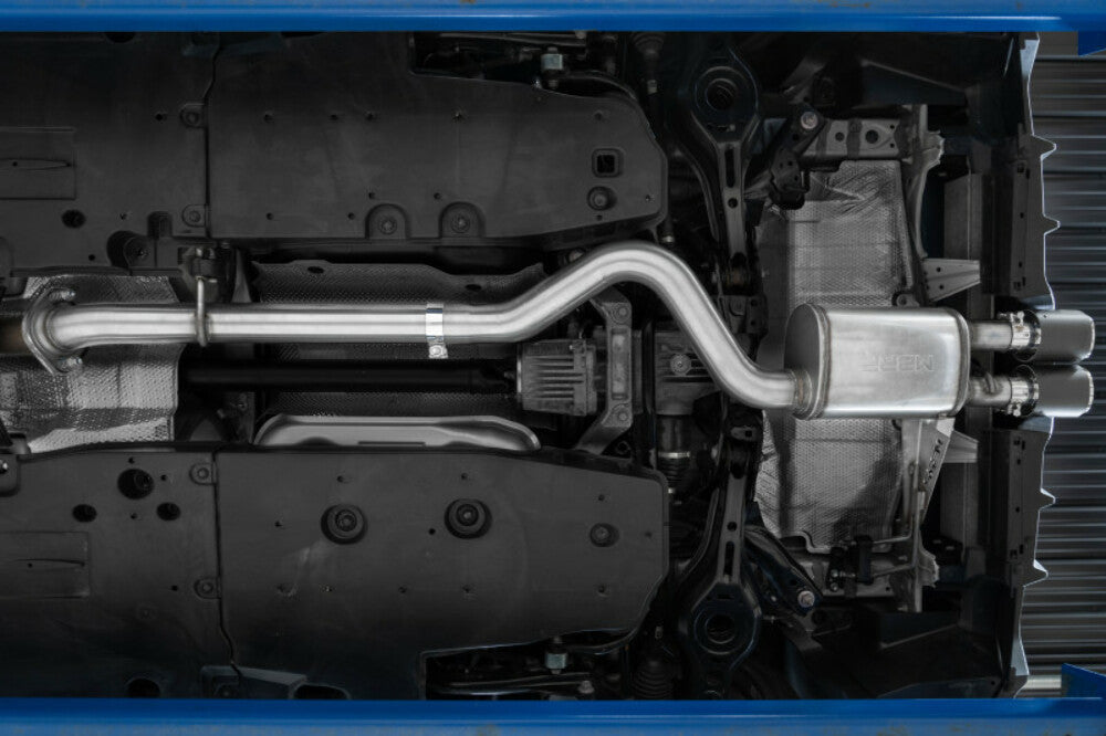 Fits 23-24 GR Corolla S/S 3" Cat Back Dual Center Rear w/Carbon Tips-S43033CF - Cat Back Exhaust Car Part People