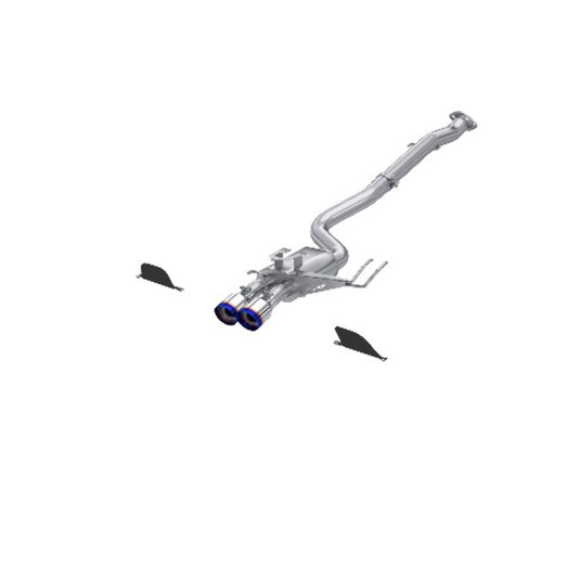 Fits 2023-24 GR Corolla 3" Cat Back Dual Center Rear Outlet w/Dual Tips-S43033BE - Cat Back Exhaust Car Part People