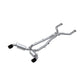 Fits 18-22 INFINITI Q60 3" Cat Back Dual Rear T304 w/Carbon Fiber Tips-S44043CF