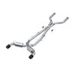 Fits 18-22 INFINITI Q60 3" Cat Back Dual Rear T304 w/Carbon Fiber Tips-S44043CF