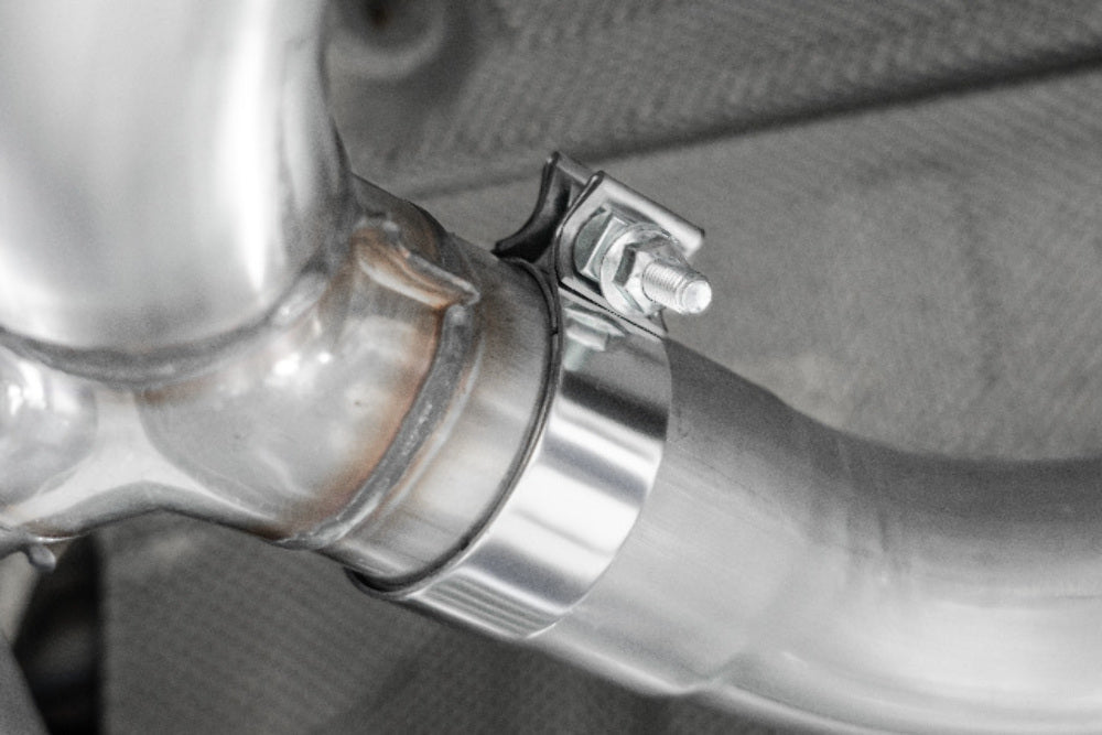 Fits 17-21 BMW M240i xDrive 3" Axle Back Dual Rear Exit T304 w/CF Tips-S45003CF - Axle Back Exhaust Car Part People