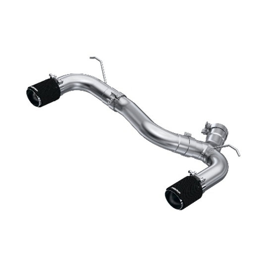 Fits 17-21 BMW M240i xDrive 3" Axle Back Dual Rear Exit T304 w/CF Tips-S45003CF - Axle Back Exhaust Car Part People