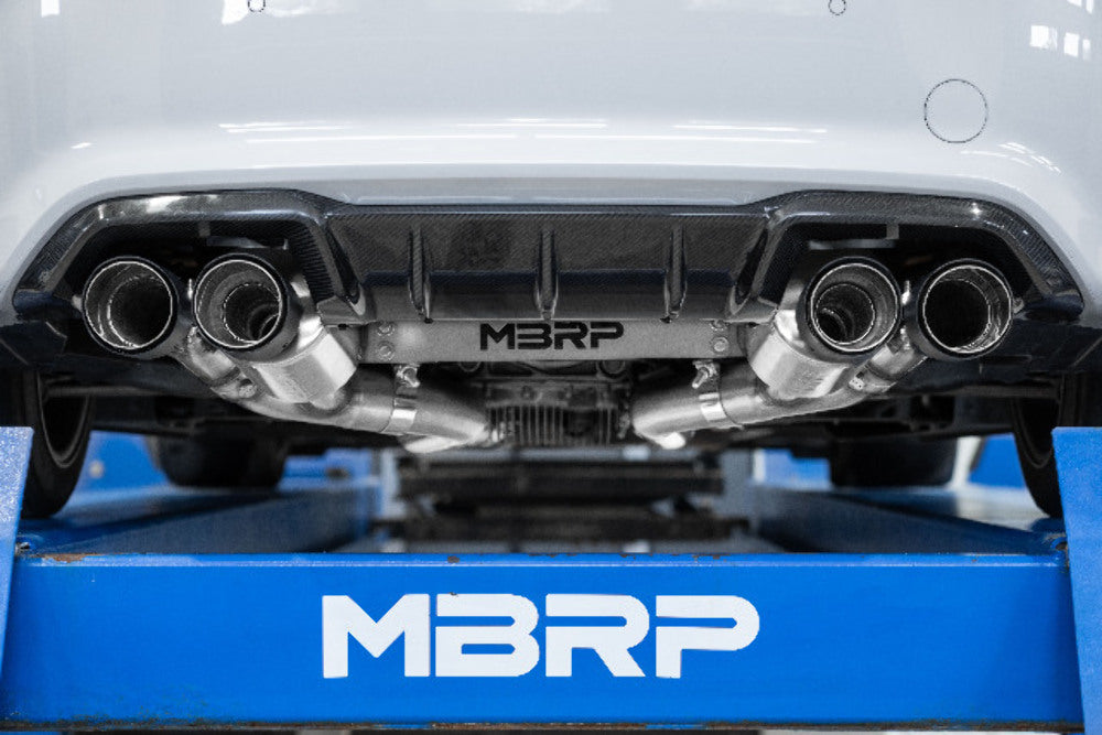 Fits 2019-2021 BMW M2 3in. Resonator-Back; Quad Rear Exit; T304 - S45023CF - Resonators Car Part People