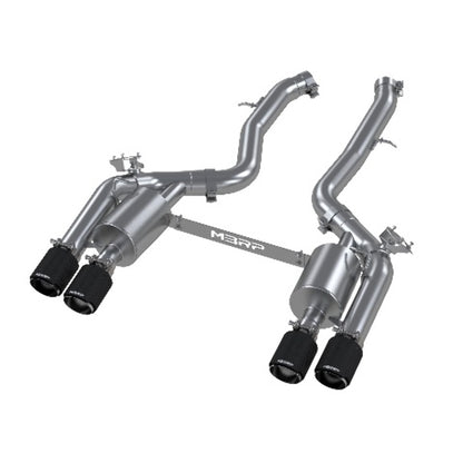 Fits 2019-2021 BMW M2 3in. Resonator-Back; Quad Rear Exit; T304 - S45023CF - Resonators Car Part People