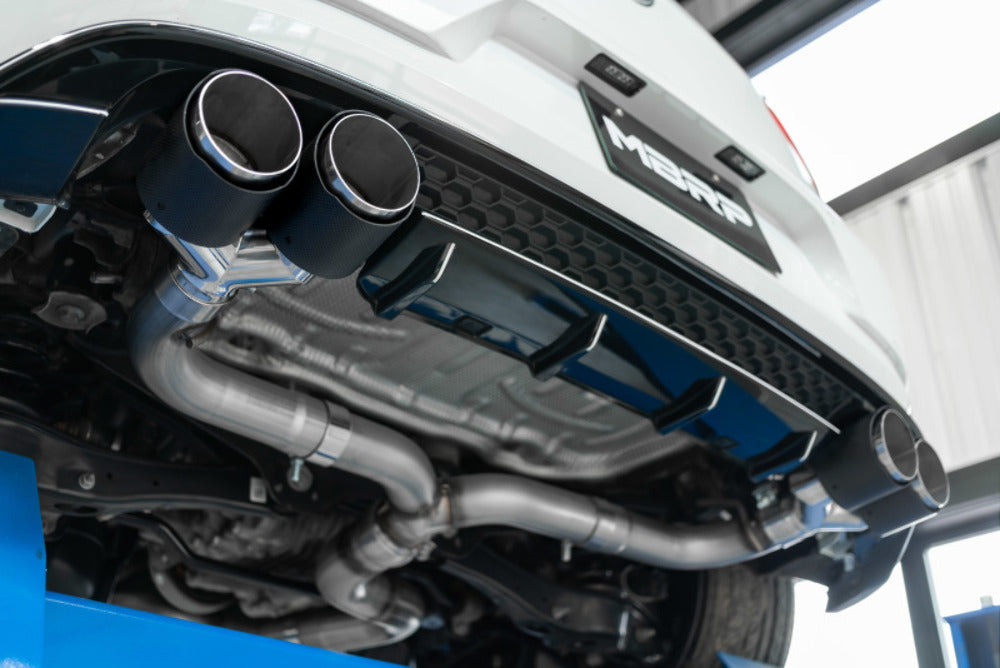 Fits 2015-2019 Volkswagen Golf R 3" Cat Back Quad Rear Exhaust w/CF-S46033CF - Cat Back Exhaust Car Part People