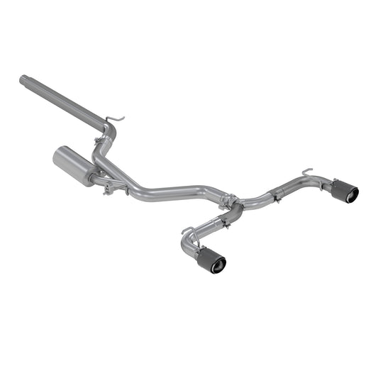 Fits 2019 VW GTI Golf 3" Cat Back Dual Split Rear Exit Exhaust System-S46063CF - Cat Back Exhaust Car Part People