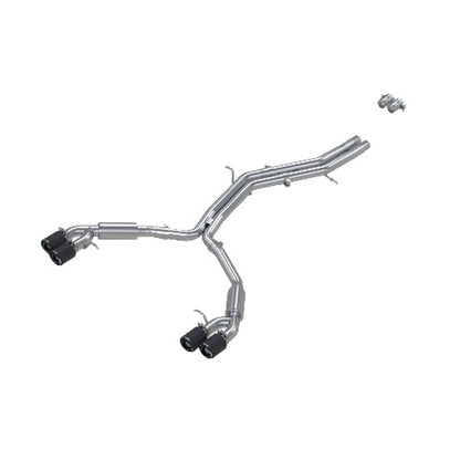 Fits 18-24 Audi S5 2.5" Resonator Back Dual Split Rear w/Carbon Tips-S46073CF - Exhaust Systems Car Part People
