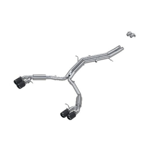 Fits 18-24 Audi S5 2.5" Resonator Back Dual Split Rear w/Carbon Tips-S46073CF - Exhaust Systems Car Part People