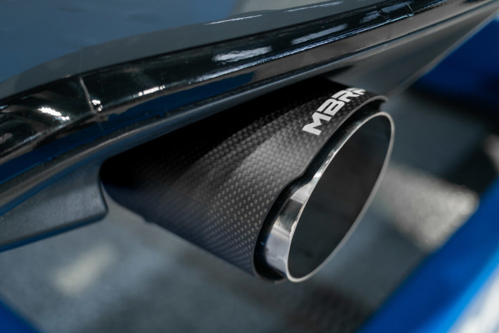 Fits 19-21 Volkswagen Jetta 3" Cat Back Dual Split Rearwith Carbon Tips-S46083CF - Cat Back Exhaust Car Part People