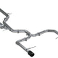 Fits 19-21 Volkswagen Jetta 3" Cat Back Dual Split Rearwith Carbon Tips-S46083CF - Cat Back Exhaust Car Part People
