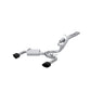 Fits 17-20 Audi RS3 3" Cat Back Dual Split Rear Oval Black Chrome Tip-S46103BC