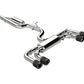 Fits 22-24 VW Golf R 3" Cat Back 2.5" Quad Split Rear Exit w/Carbon Tip-S46133CF
