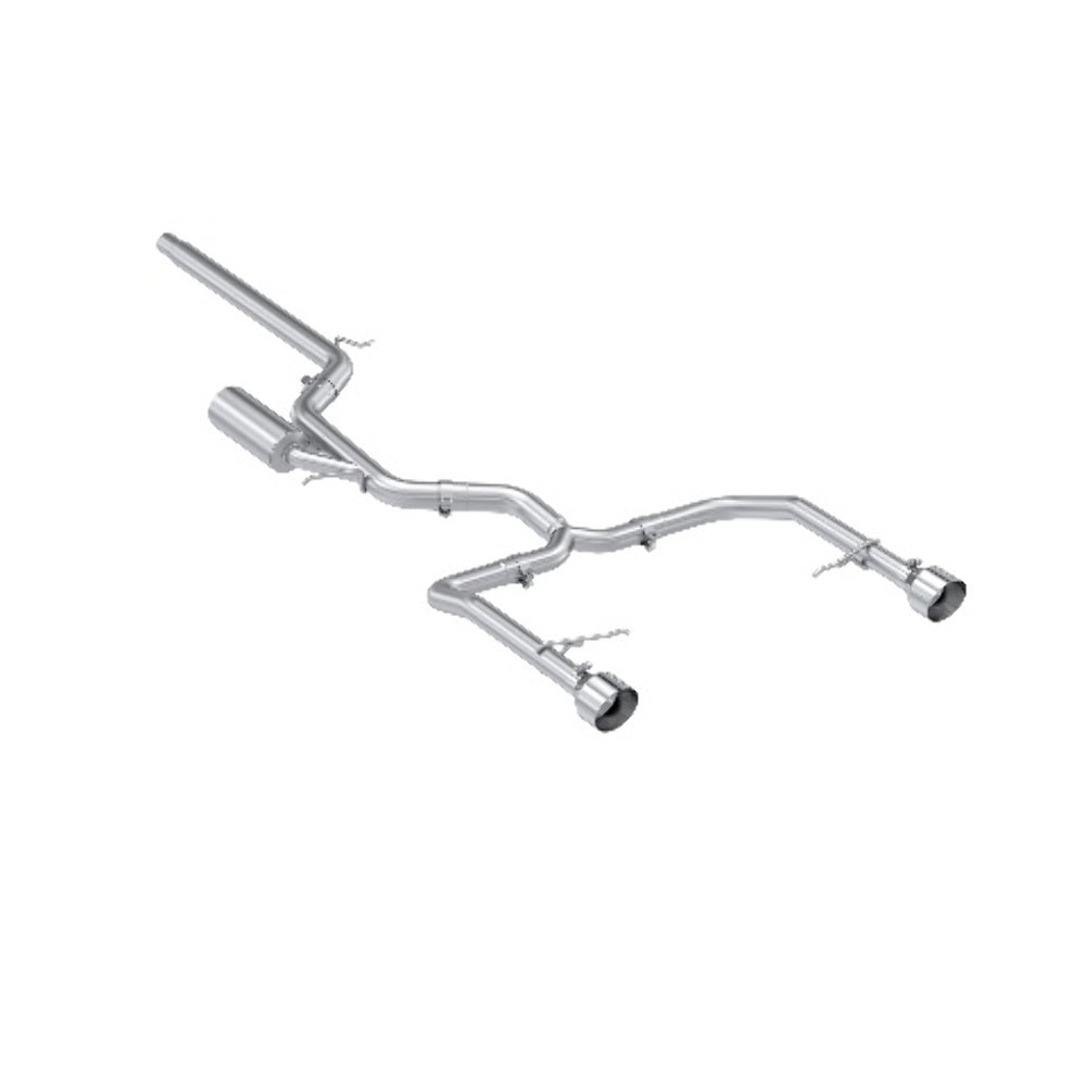 Fits 2022-23 Volkswagen Jetta 3" Cat Back; 2.5in Dual Split Rear; T304-S4615304 - Cat Back Exhaust Car Part People