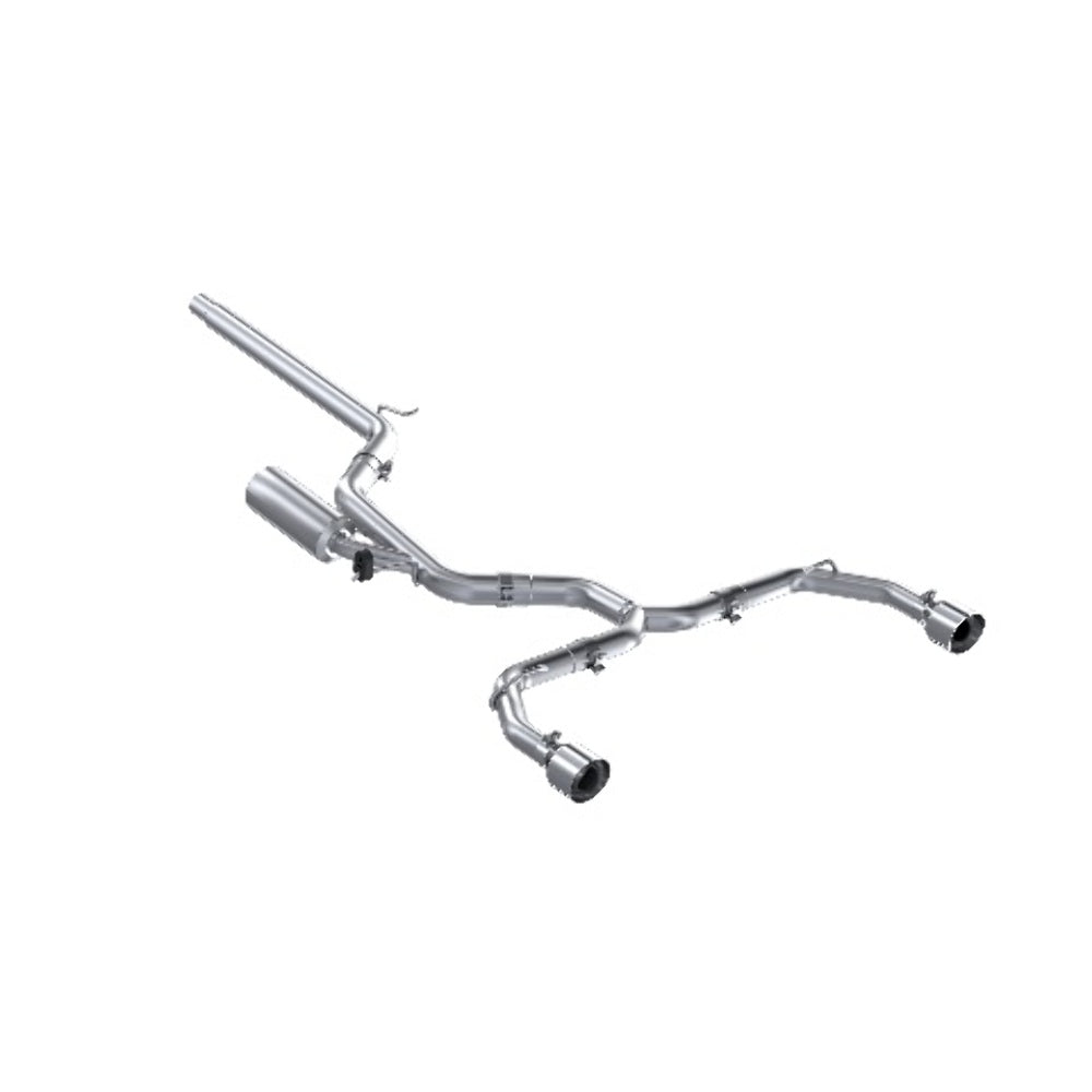 Fits 2022-24 Volkswagen GTI 3" Cat Back; 2.5in Dual Split Rear; T304-S4617304 - Cat Back Exhaust Car Part People