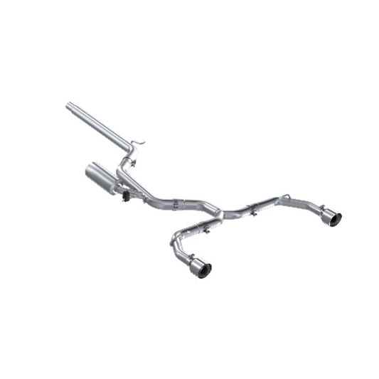 Fits 2022-24 Volkswagen GTI 3" Cat Back; 2.5in Dual Split Rear; T304-S4617304 - Cat Back Exhaust Car Part People