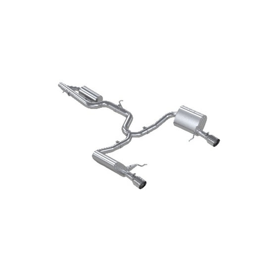 Fits 2017-2018 Volkswagen Golf Alltrack 3" Cat Back 2.5in Dual Split-S4618304 - Cat Back Exhaust Car Part People