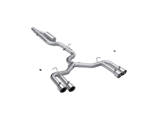Fits 2022-2024 Audi S3 3" Cat Back, Quad Split Rear, T304 S4620304 - Cat Back Exhaust Car Part People