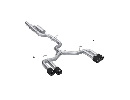 Fits 2022-24 Audi S3 3" Cat Back, Quad Split Rear w/ Carbon Fiber Tips S46203CF - Cat Back Exhaust Car Part People
