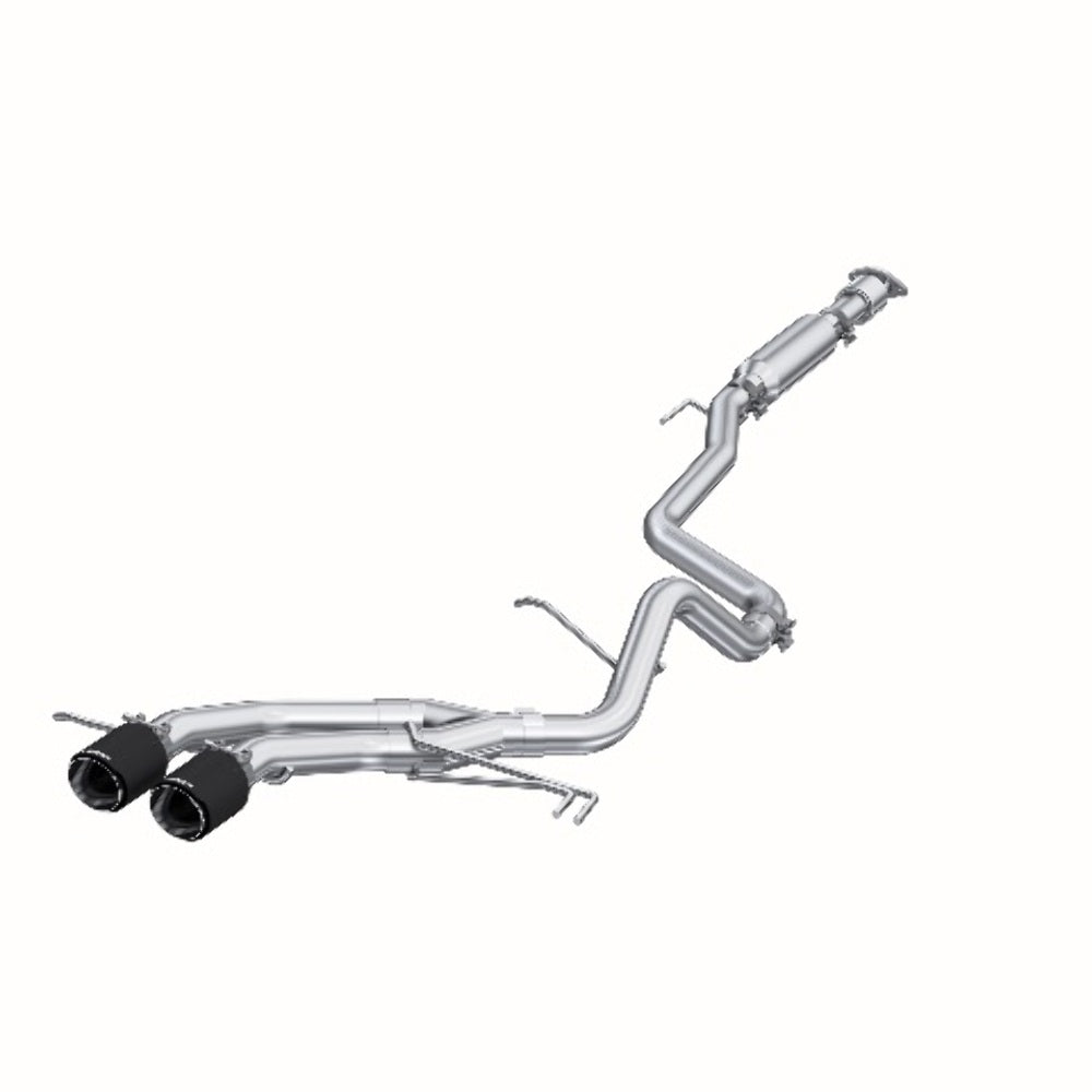 Fits 13-17 Hyundai Veloster 2 1/2" Cat Back Dual Exit 409 w/Carbon Tips-S47034CF - Cat Back Exhaust Car Part People