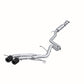 Fits 13-17 Hyundai Veloster 2 1/2" Cat Back Dual Exit 409 w/Carbon Tips-S47034CF