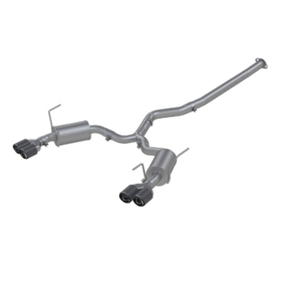 Fits 15-16 Subaru WRX 3" Cat Back Dual Split Rearwith Carbon Fiber Tips-S48003CF - Cat Back Exhaust Car Part People
