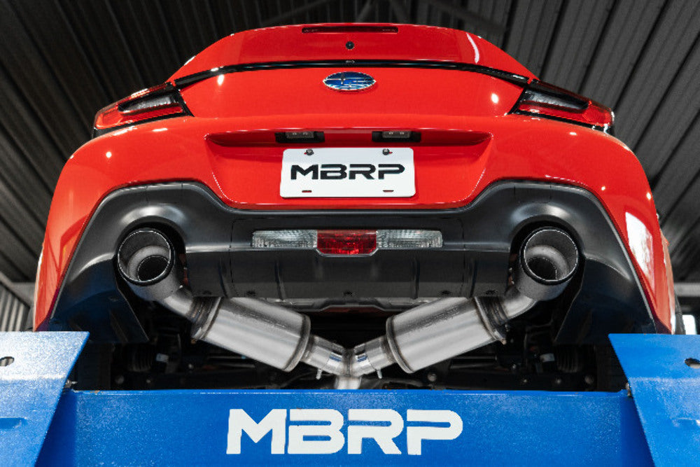 Fits 2013-2016 Scion FR-S 3in. Cat Back; Dual Split Rear; T304; BE Tip-S48043BE - Cat Back Exhaust Car Part People