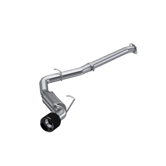 Fits 2013-16 Scion FR-S 3" Cat Back, Single Rear Exit, T304 w/ CF Tips-S48063CF - Cat Back Exhaust Car Part People