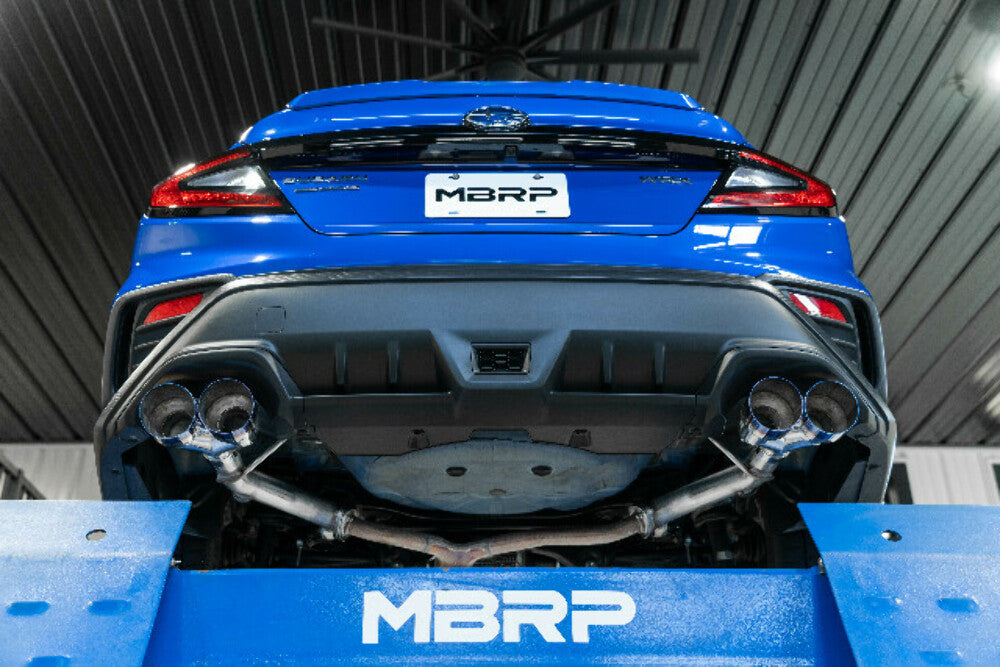 Fits 22-24 Subaru WRX 2.5" Axle-Back Dual Split Rear T304 Quad CF Tip-S48103CF - Axle Back Exhaust Car Part People