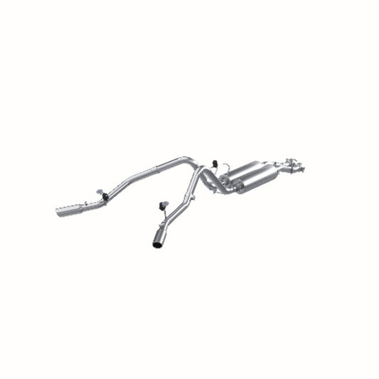 Fits 2007 Silverado 2500 HD Classic 2 1/2" Cat Back Dual Split Side-S5012AL - Cat Back Exhaust Car Part People