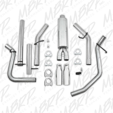Fits 2007 Chevrolet Silverado 1500 2 1/2" Cat Back; Dual Split Side; AL-S5038AL